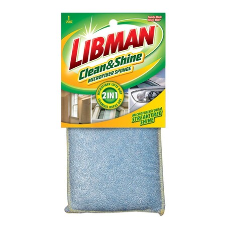 Libman Clean & Shine Delicate"	 Light Duty Sponge For Glass 8.5 in. L 321